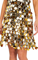 Oversized Paliette-Embellished Mini Dress Paco Rabanne