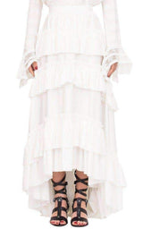 White Maxi Frill Skirt Philosophy Di Lorenzo Serafini