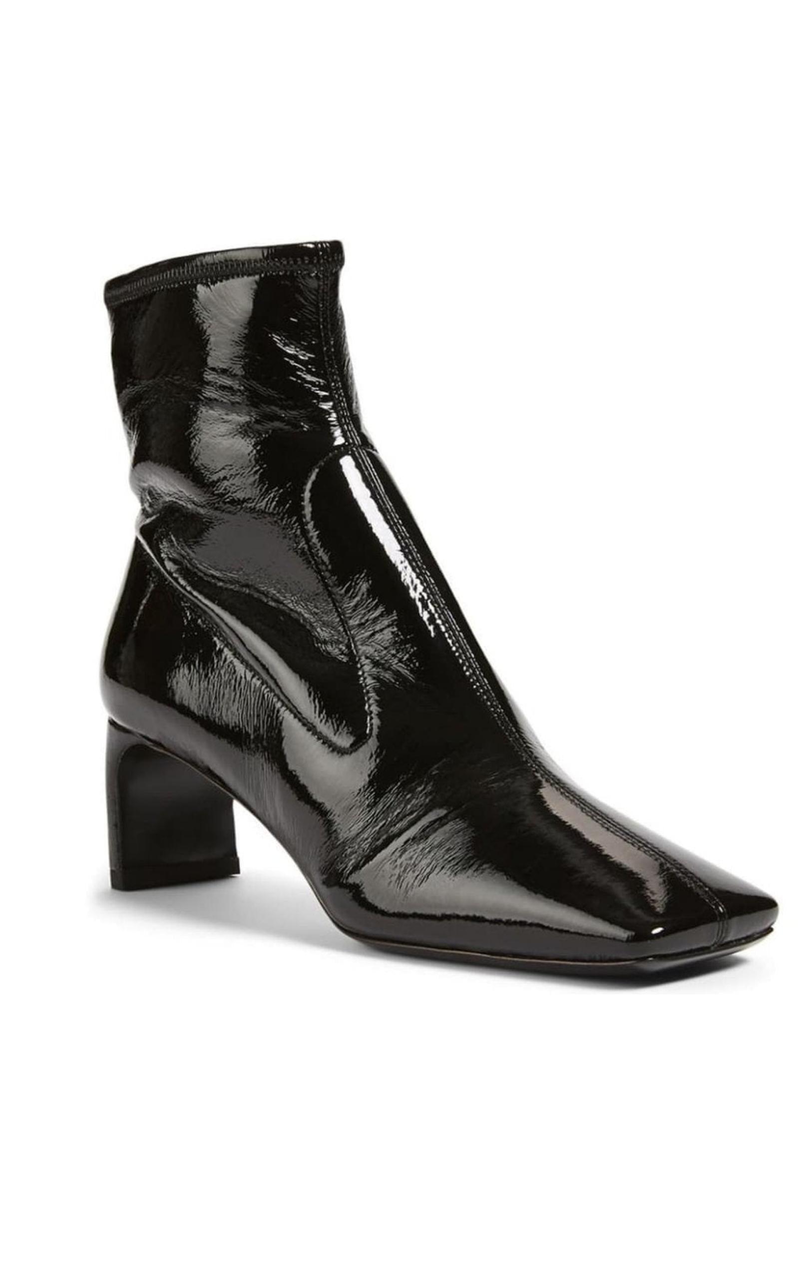 Тechnical Patent Leather Ankle Boots Prada