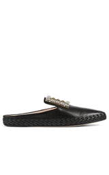 RV Lounge Strass Buckle Mules Roger Vivier