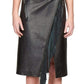 Leather Fringe Moto Skirt Sacai