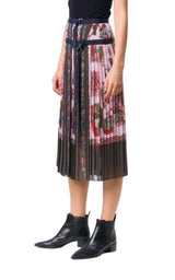 Souvenir Scarf Print Pleated Skirt Sacai