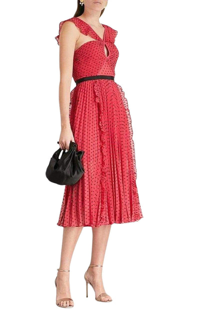 Plumetis Chiffon Midi Dress Self-Portrait