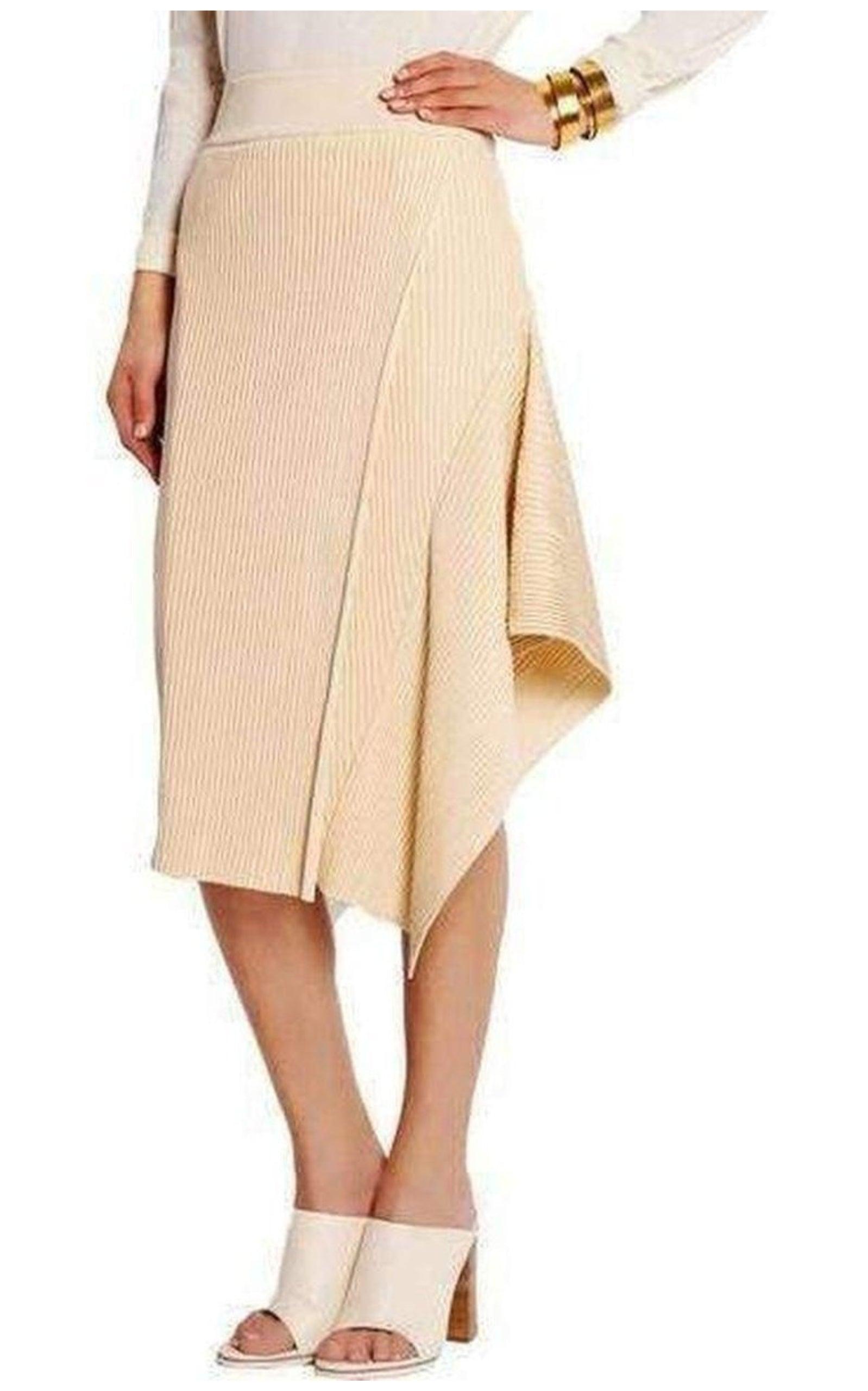 Asymmetric Ribbed Stretch-Jersey Midi Skirt Stella McCartney