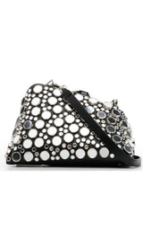 Black Midnight Workmanship Mirror Clutch The Attico