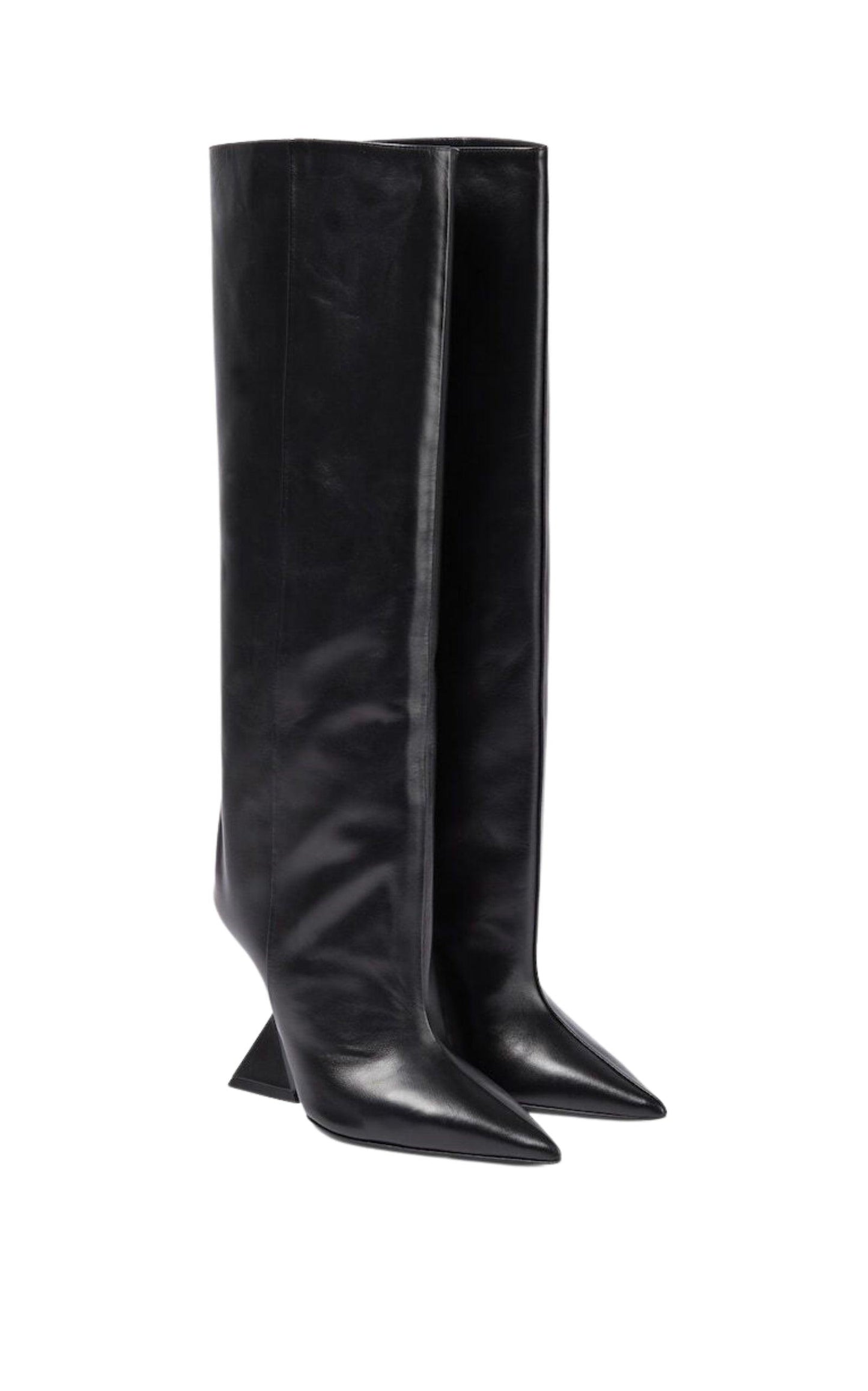 Cheope Leather Wedge Knee-High Boots THE ATTICO