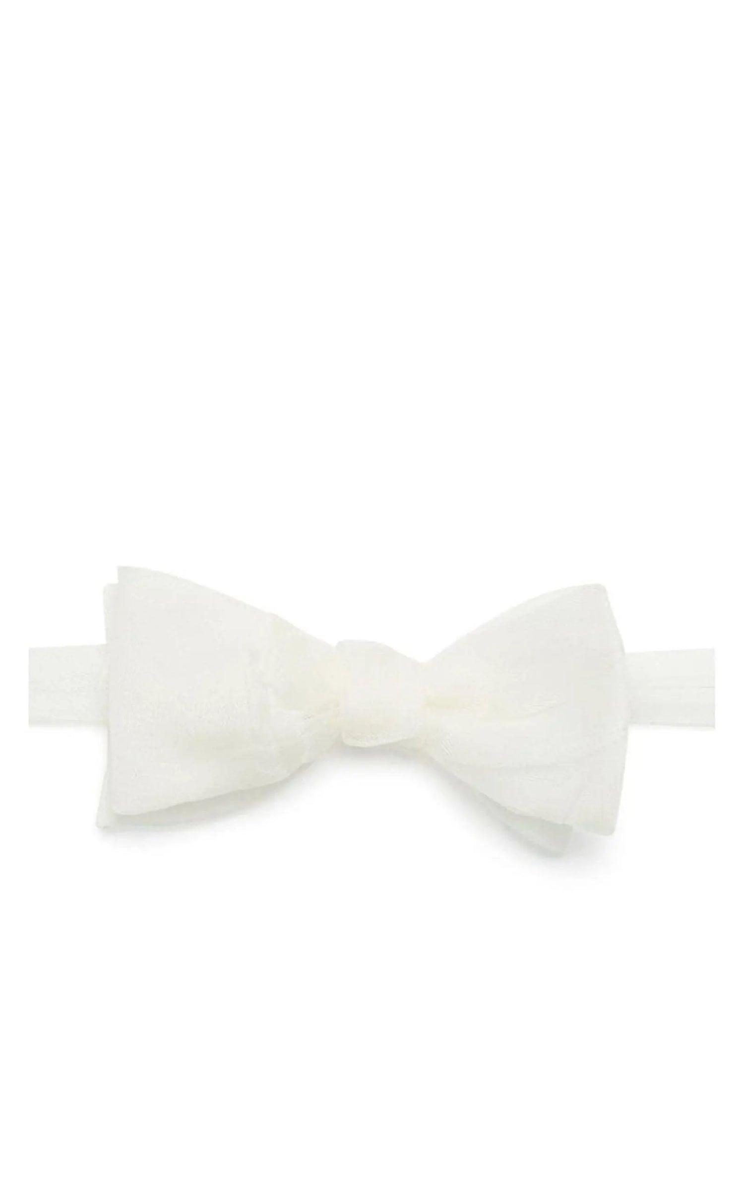 Title of Work by Jonathan Meizler Silk Chiffon Bow Tie