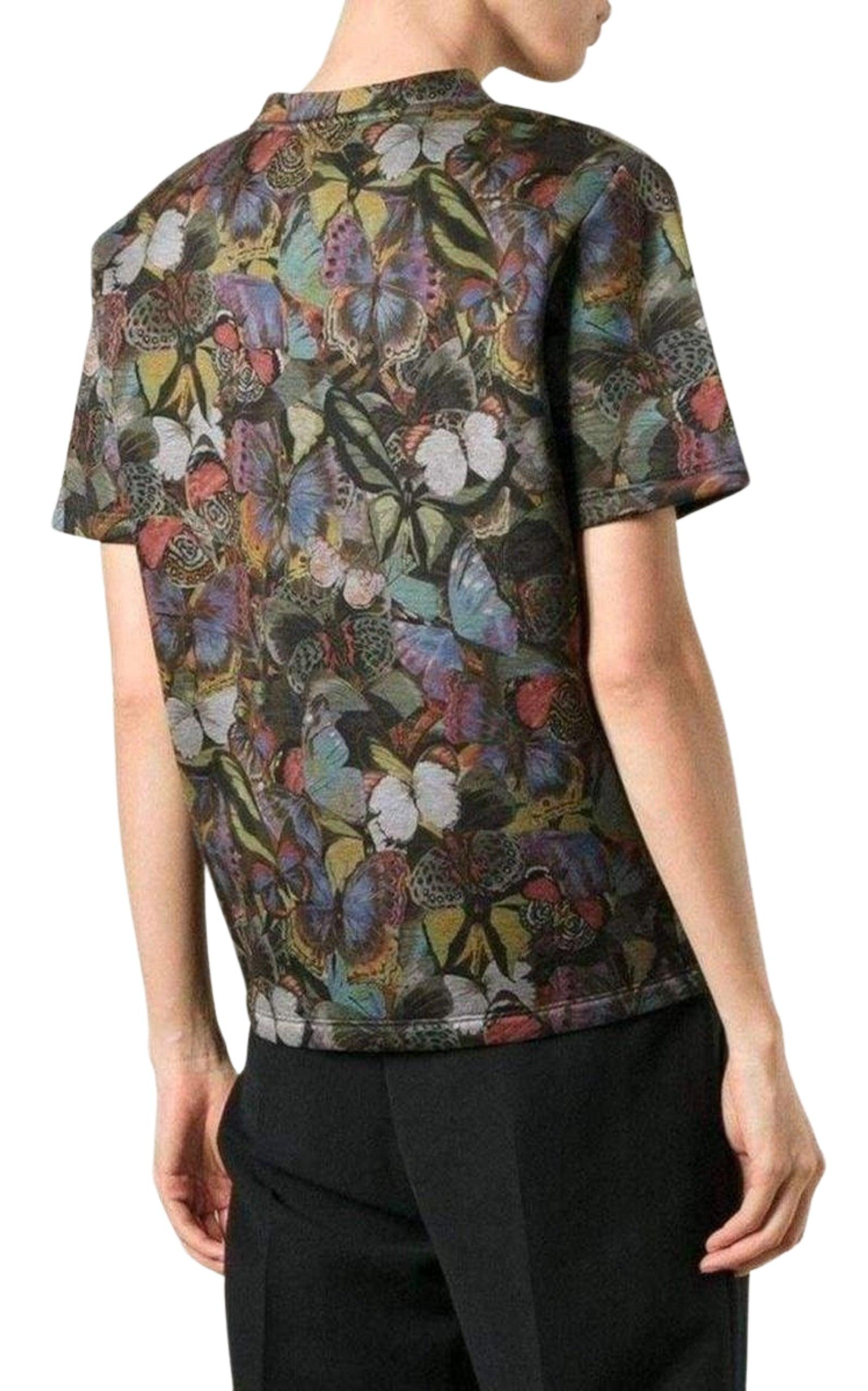 Cotton Butterfly Print T-Shirt Valentino