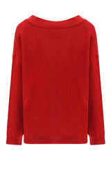 Straight Hem Long-Sleeved Cashmere Jumper Valentino