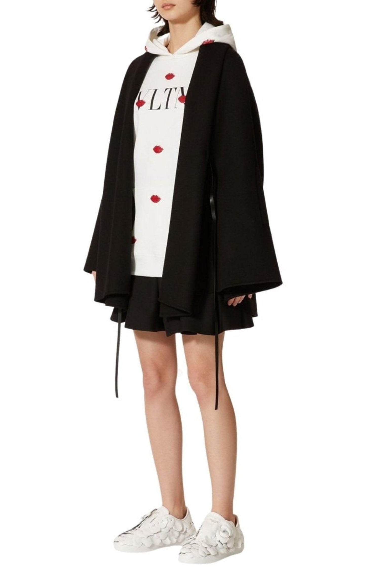 Wool-Cashmere Cape Coat Valentino