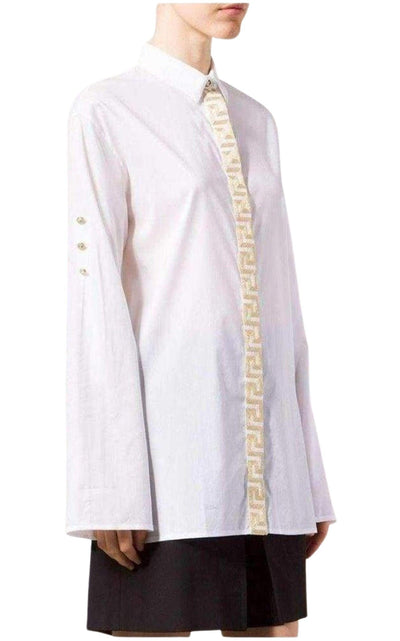 Embroidered Placket Shirt Versace