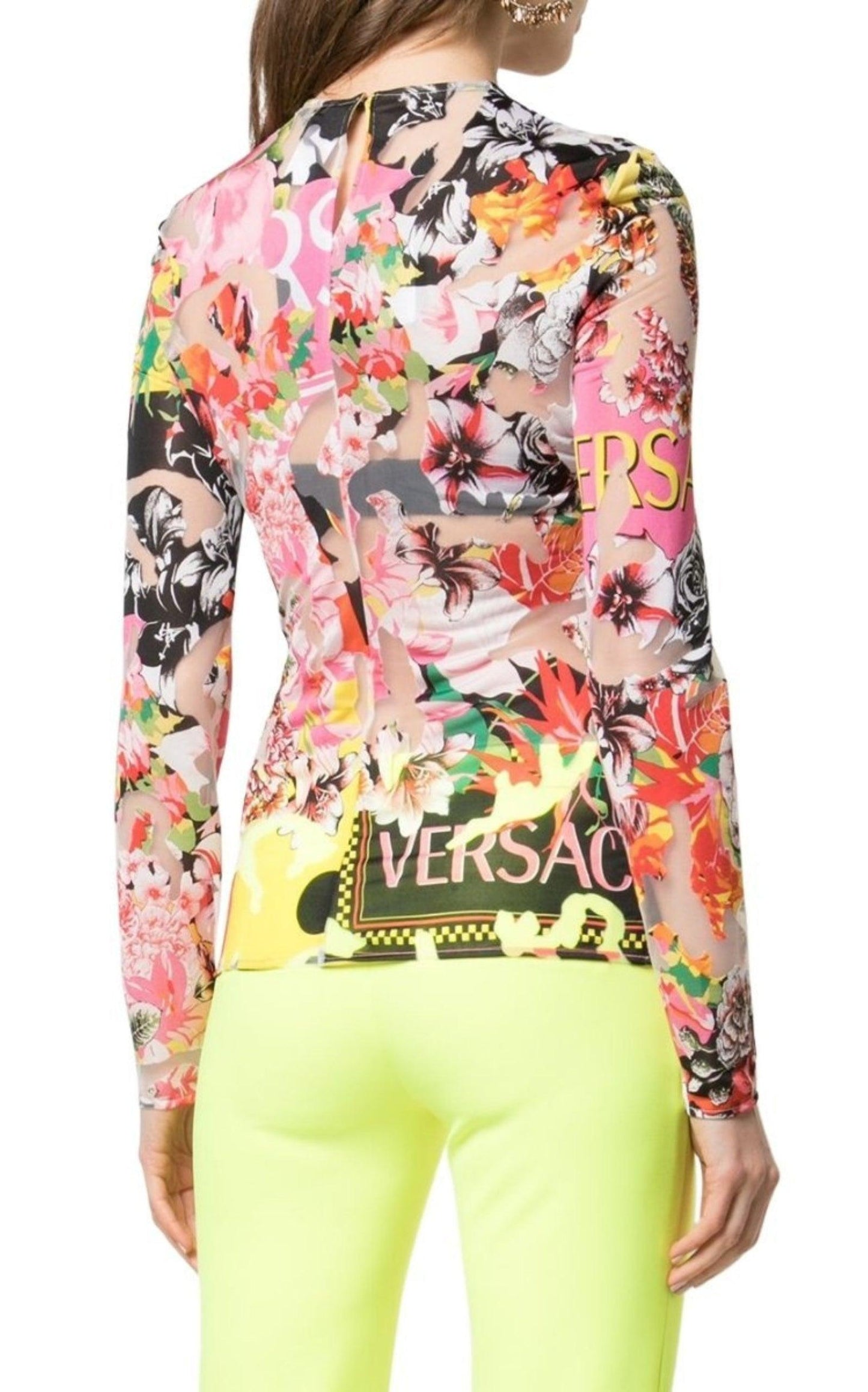 Floral Jersey Top Versace