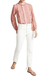 Unbridled Spliced Silk Blouse Zimmermann